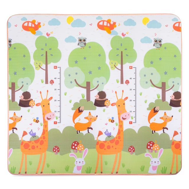 Zwijana mata dziecięca inSPORTline Lhotino 200x180x1,5 cm ∙ dwustronna ∙ pianka EPE ∙ antypoślizgowa ∙ z motywem ∙ bezpieczna EN 71 - Puzzle/Morze