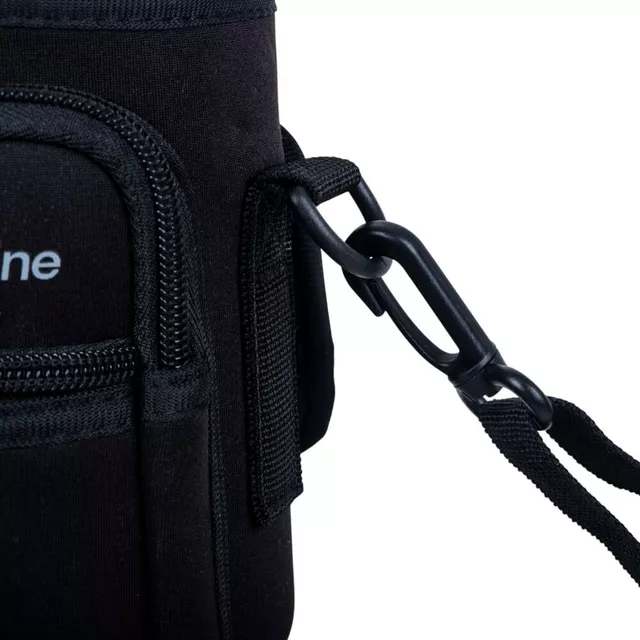 Przenośna torba etui na kubek termiczny 1200 ml neopren ∙ 2 kieszenie na zamek ∙ regulowany pasek na ramię