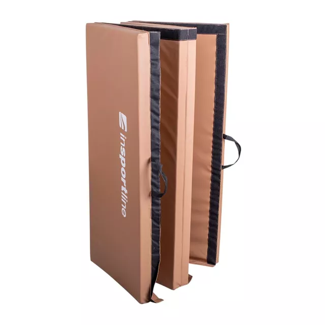 Składany materac gimnastyczny mata inSPORTline Kvadfold 200x120x5 cm - Brązowy