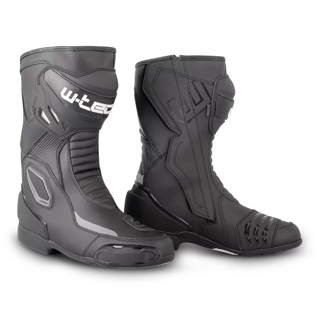 Buty motocyklowe W-TEC Rison Evo ∙ ochraniacze kostek i pięt ∙ elementy odblaskowe ∙ antypoślizgowa podeszwa ∙ wzmocnienie pod dźwignię - Czarny