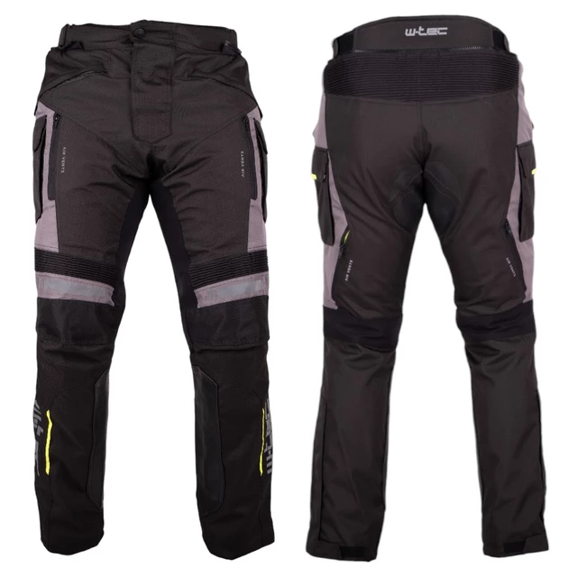 Spodnie motocyklowe turystyczne W-TEC Smackton - czarno-szaro-pomarańczowy - Czarny