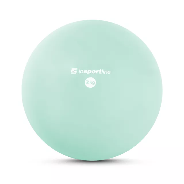 Piłka do jogi inSPORTline Yoga Ball 2 kg ∙ wzmacniająco-stabilizacyjna ∙ do pilates, jogi i rehabilitacji - Zielony - Miętowy