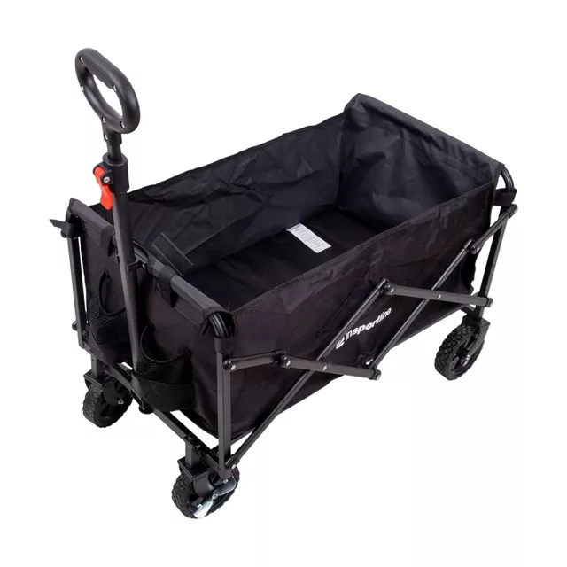 Składany wózek transportowy inSPORTline Transportar ∙ nośność 80 kg ∙ pojemność 70 l ∙ waga 5,5 kg ∙ rama stalowa ∙ koła gumowe ∙ pokrowiec