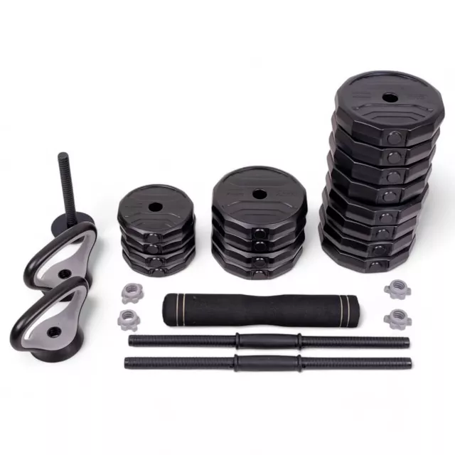 Zestaw hantli inSPORTline ON-X 6w1 ∙ 40 kg ∙ regulowane ∙ 16 elementów ∙ antypoślizgowe uchwyty ∙ powlekane obciążenia ∙ 6 konfiguracji