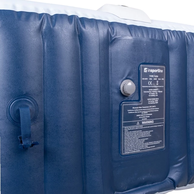 Basen pompowany / jacuzzi inSPORTline Voytano z hydromasażerm ∙ dla 2 osób ∙ 100 dysz hydromasażu ∙ podgrzewanie do 40°C ∙ filtr 1400 l/h - Niebieski
