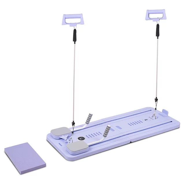 Reformer do pilatesu inSPORTline Trancer Basic ∙ antypoślizgowa deska ∙ składana konstrukcja ∙ stacja na telefon - Czarny