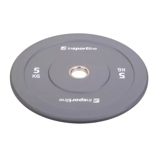 Zestaw 10 obciążeń olimpijskich inSPORTline Bumper Plate Go 2x 5-25 kg 50 mm ∙ stalowy rdzeń ∙ powłoka amortyzująca ∙ 150 kg