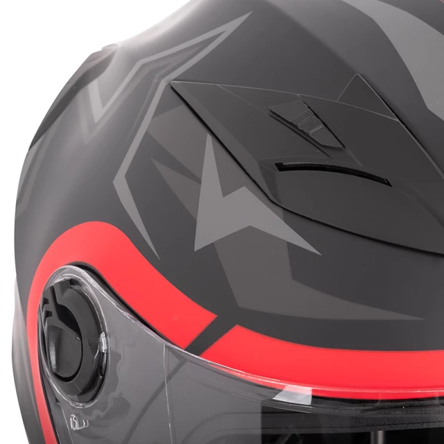 Kask motocyklowy otwarty z blendą przeciwsłoneczną W-TEC Barcela Vermella - Czarno-szary