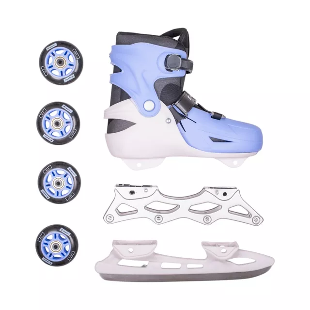 Regulowane rolki / wrotki / łyżwy 4w1 inSPORTline Foursimo ∙ ABEC-7 ∙ unisex ∙  MicroLock ∙ AdjusTouch ∙ Safety Ankle