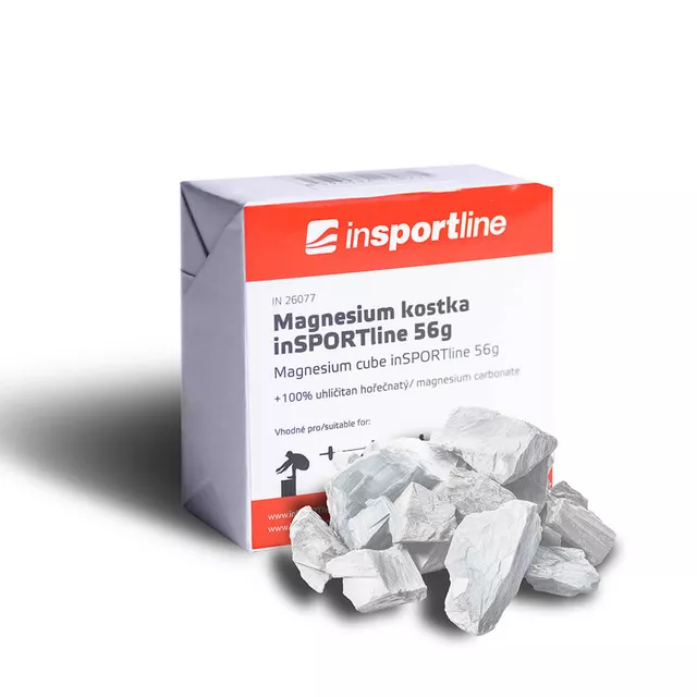Magnezja w kostce inSPORTline 56 g ∙ chłonne właściwości ∙ pewny chwyt ∙ trening bez poślizgu