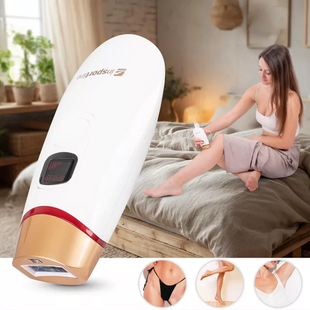 Depilator laserowy IPL inSPORTline Eriva ∙ 5 poziomów ∙ 400 000 błysków ∙ długość fali 510–1100 nm ∙ okulary + tryb automatyczny