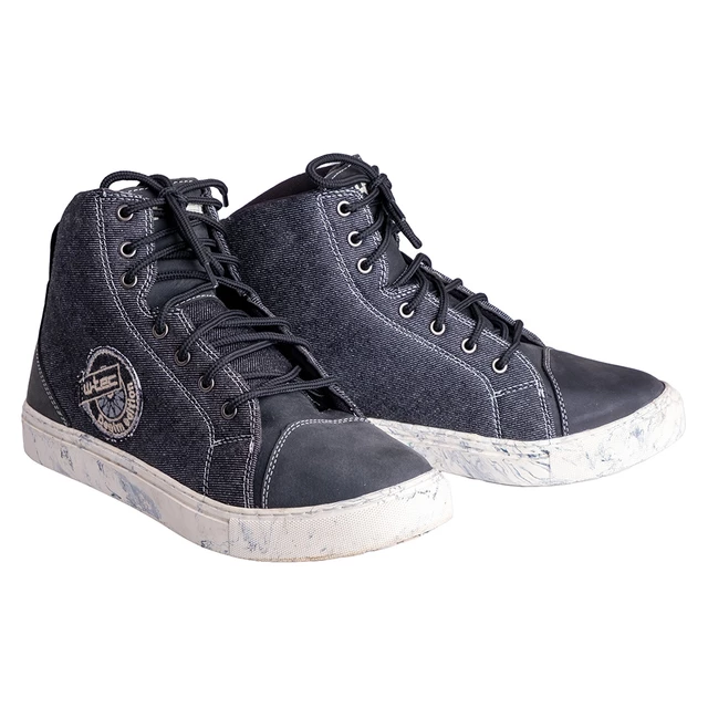Buty motocyklowe W-TEC Denimo - Niebieski - Czarny