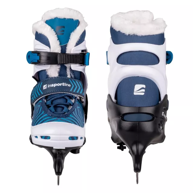 Łyżwy dziecięce z ciepłym futerkiem inSPORTline Izaky Pro ∙ komfort termiczny ∙ MicroLock ∙ AdjusTouch ∙ Safety Ankle