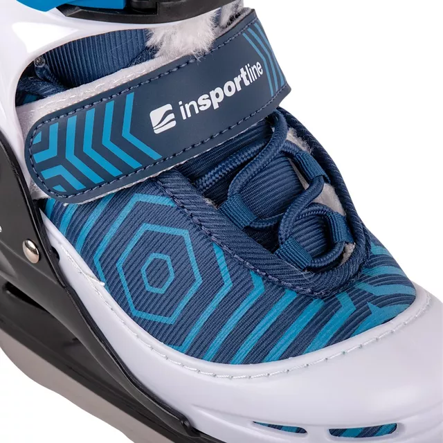 Łyżwy dziecięce z ciepłym futerkiem inSPORTline Izaky Pro ∙ komfort termiczny ∙ MicroLock ∙ AdjusTouch ∙ Safety Ankle