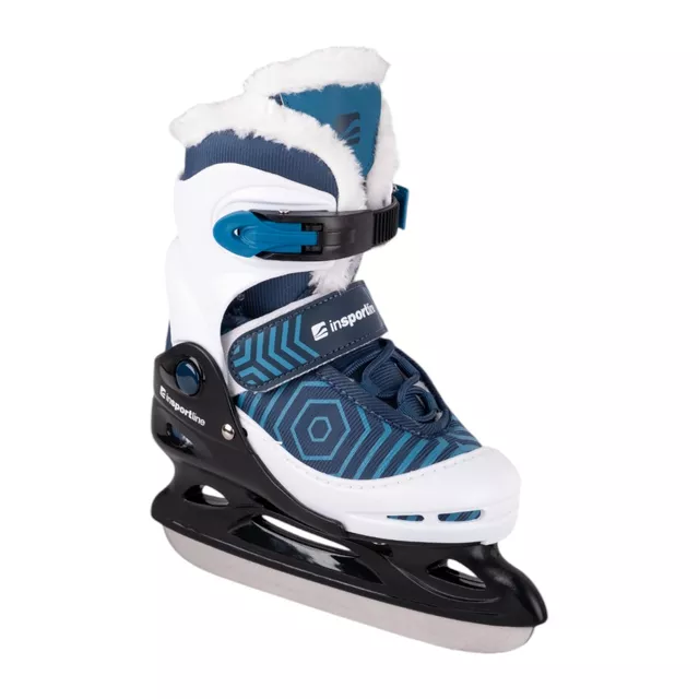 Łyżwy dziecięce z ciepłym futerkiem inSPORTline Izaky Pro ∙ komfort termiczny ∙ MicroLock ∙ AdjusTouch ∙ Safety Ankle