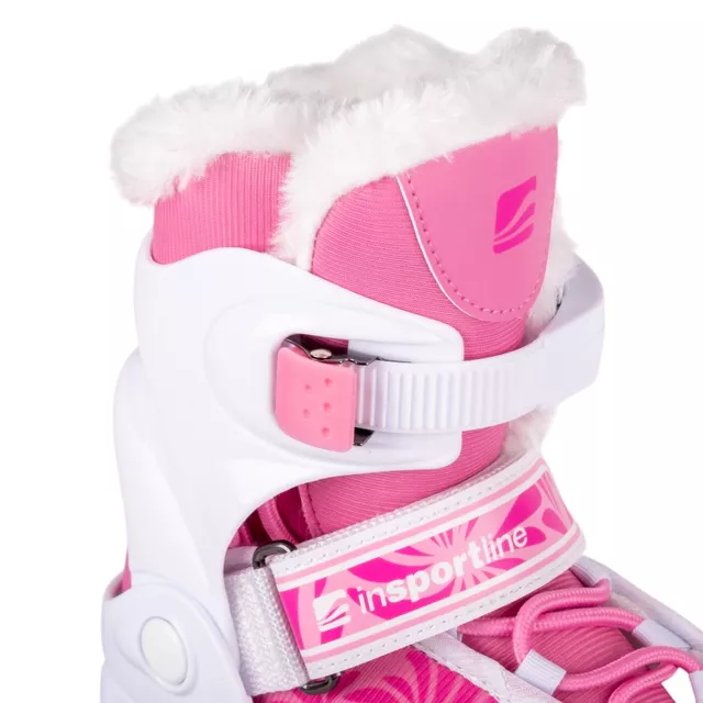 Łyżwy dziecięce z ciepłym futerkiem inSPORTline Izabely Pro ∙ komfort termiczny ∙ MicroLock ∙ AdjusTouch ∙ Safety Ankle