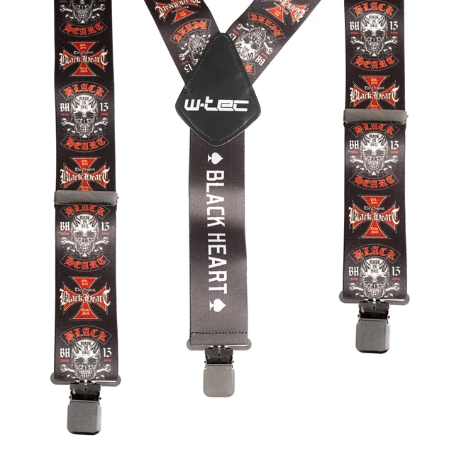 Szelki motocyklowe W-TEC Black Heart Suspenders - Warhawk - Cross Skull