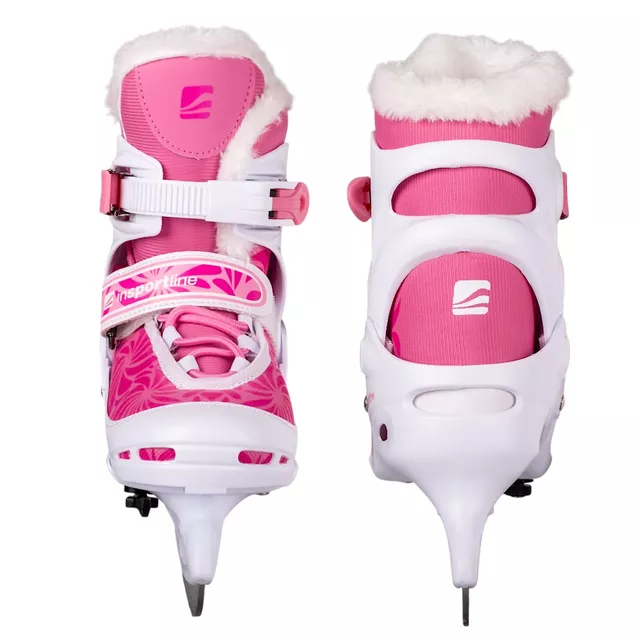 Łyżwy dziecięce z ciepłym futerkiem inSPORTline Izabely Pro ∙ komfort termiczny ∙ MicroLock ∙ AdjusTouch ∙ Safety Ankle