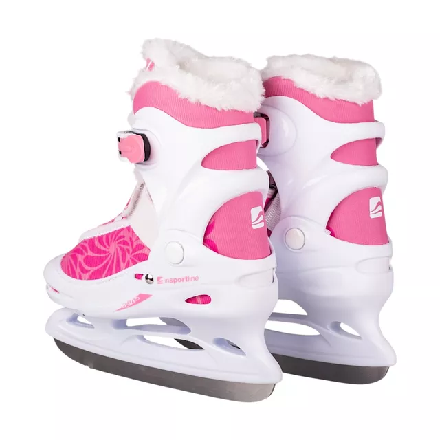 Łyżwy dziecięce z ciepłym futerkiem inSPORTline Izabely Pro ∙ komfort termiczny ∙ MicroLock ∙ AdjusTouch ∙ Safety Ankle
