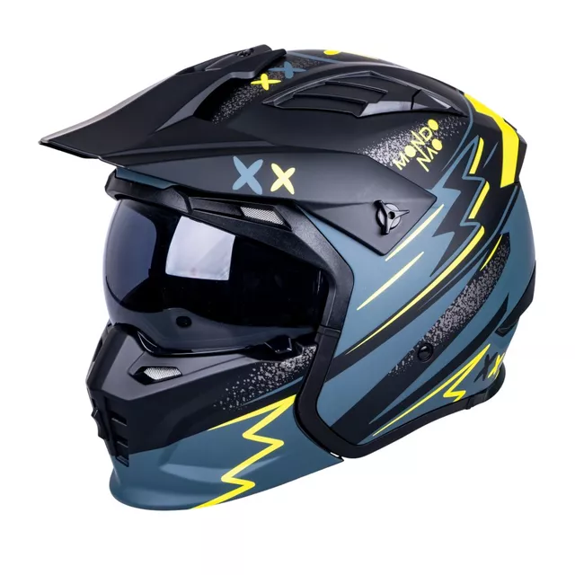 Kask motocyklowy modułowy W-TEC Badalone Graphic ∙ zapięcie mikrometryczne ∙ miejsce na interkom ∙ zdejmowana szczęka