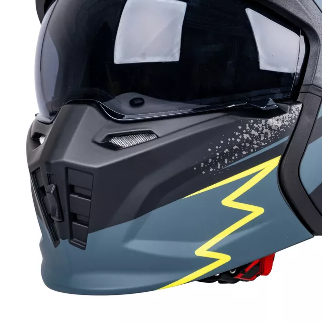 Kask motocyklowy modułowy W-TEC Badalone Graphic ∙ zapięcie mikrometryczne ∙ miejsce na interkom ∙ zdejmowana szczęka