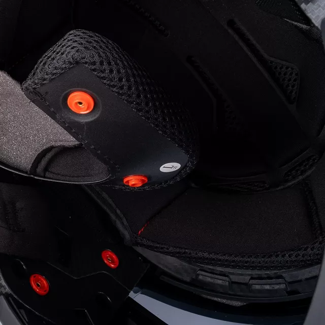 Kask motocyklowy modułowy W-TEC Badalone Graphic ∙ zapięcie mikrometryczne ∙ miejsce na interkom ∙ zdejmowana szczęka
