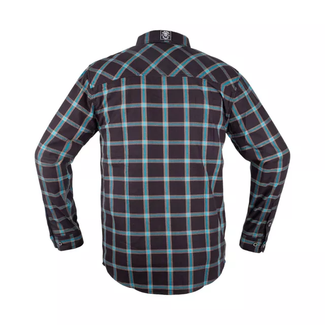Koszula flanelowa męska motocyklowa W-TEC Black Heart Respector II - Czerwono-czarny