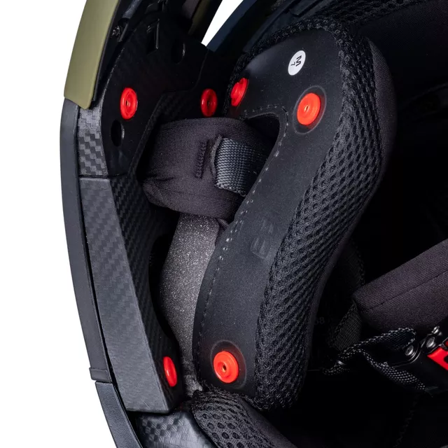 Kask motocyklowy modułowy W-TEC Badalone Army ∙ 3w1 ∙ waga 1250 g ∙ skorupa ABS ∙ blenda przeciwsłoneczna - beżowy matowy