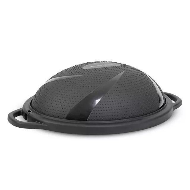 Podkładka balansująca / trener równowagi inSPORTline Dome Hold ∙ kopuła dwustronna ∙ Ø 55 cm ∙ do 120 kg ∙ do ćwiczeń ∙ pompka - Czarny