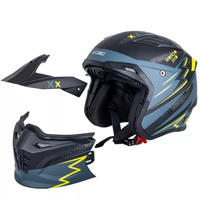 Kask motocyklowy modułowy W-TEC Badalone Graphic ∙ zapięcie mikrometryczne ∙ miejsce na interkom ∙ zdejmowana szczęka