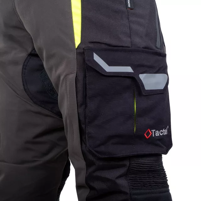 Męskie spodnie motocyklowe W-TEC Daimick ∙ trójwarstwowe ∙ certyfikowane ochraniacze ∙ elastyczne panele ∙ odblaski ∙ cargo kieszenie