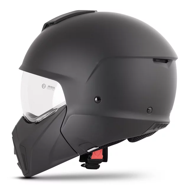 Kask modułowy motocyklowy W-TEC Satalone ∙ 2 w 1 ∙ homologacja ∙ skorupa ABS ∙ wyjmowana wyściółka ∙ zapięcie mikrometryczne - Black Matt