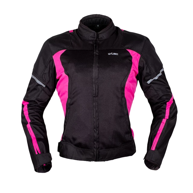 Damska letnia kurtka motocyklowa W-TEC Martix Lady - Czarny - Czarno-różowy