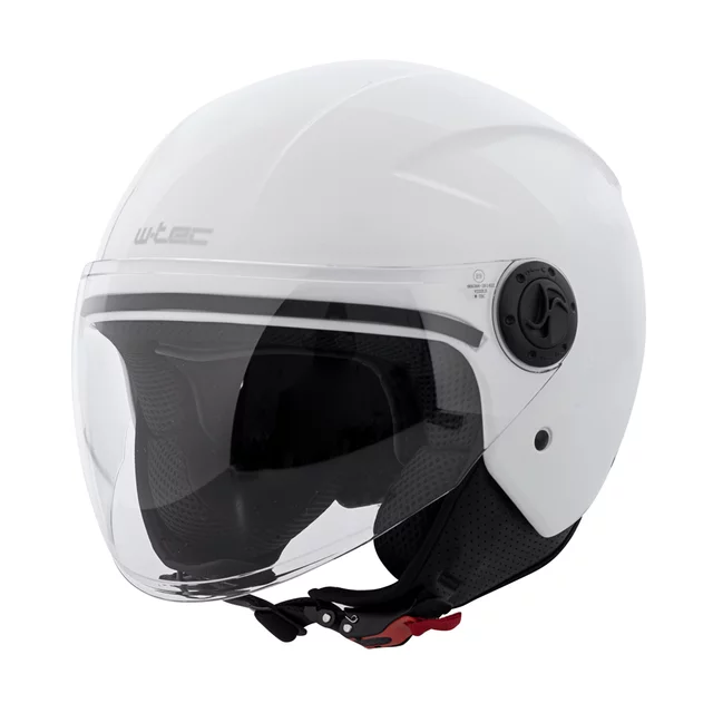 Otwarty kask motocyklowy W-TEC Bareiro - Biały błyszczący - Biały błyszczący