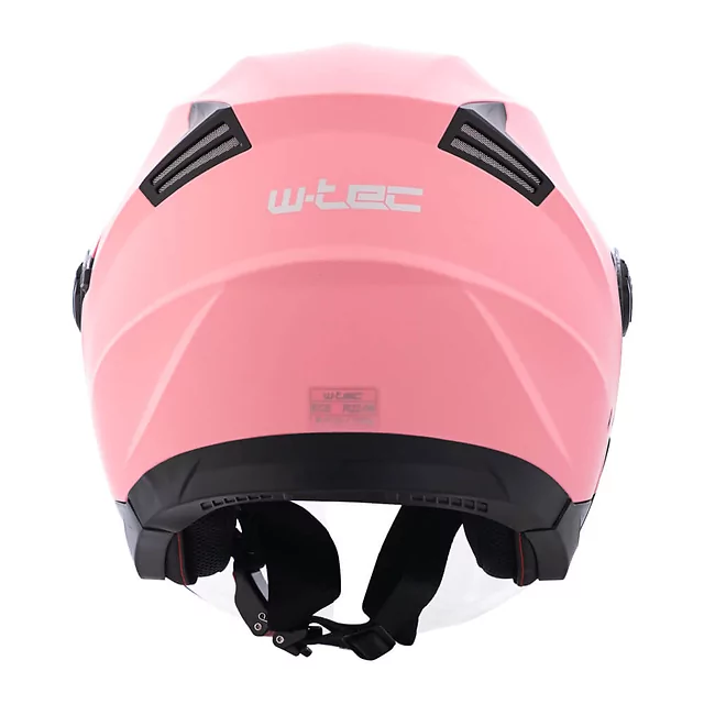 Kask motocyklowy otwarty W-TEC Barcela Carmesi ∙ blenda przeciwsłoneczna ∙ regulowana wentylacja ∙ homologacja - Czerwony