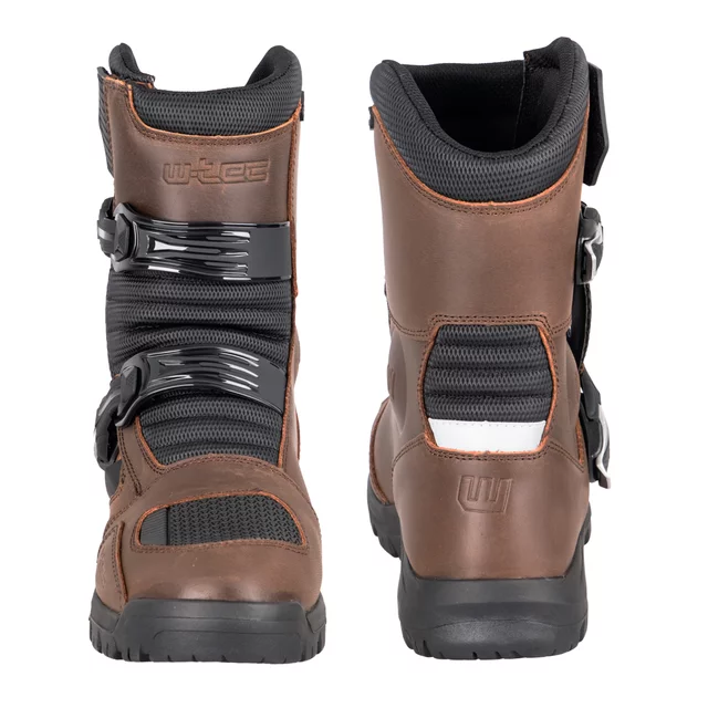 Buty motocyklowe W-TEC Lougamax CE ∙ skóra naturalna ∙ certyfikat CE ∙ wodoodporne ∙ ochraniacze kostek - Czarny