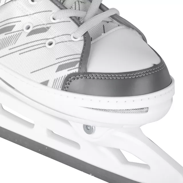Damskie łyżwy regulowane z ocieplanym futerkiem inSPORTline Bergera ∙ ComfortFit ∙ Thermo Fit ∙ AdjusTouch - Biały