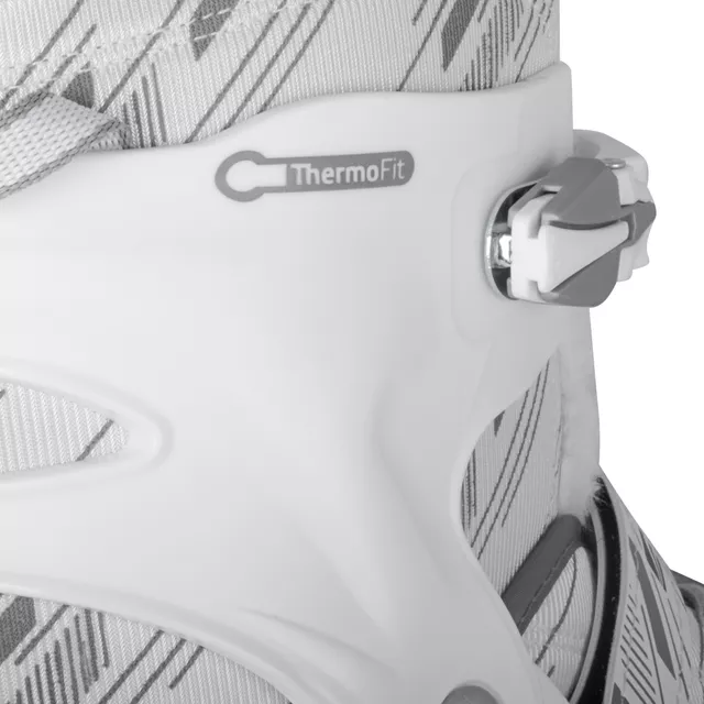 Damskie łyżwy regulowane z ocieplanym futerkiem inSPORTline Bergera ∙ ComfortFit ∙ Thermo Fit ∙ AdjusTouch - Biały