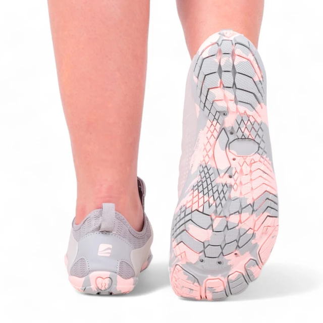 Buty kąpielowe / jeżowce inSPORTline Solaric Lady ∙ damskie ∙ szybkoschnące ∙ ochrona palców ∙ perforowana podeszwa ∙ waga 225 g - Szaro-różowy