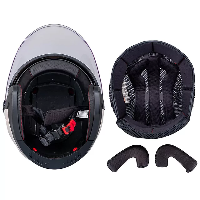 Kask motocyklowy otwarty W-TEC Barcela Bufalo ∙ blenda przeciwsłoneczna ∙ regulowana wentylacja ∙ homologacja ECE 22.06