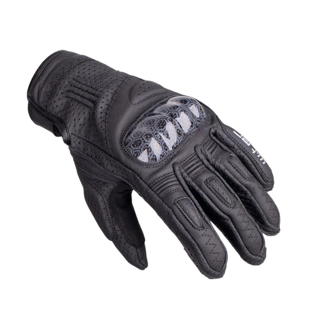 Skórzane rękawice motocyklowe W-TEC Binaluck - Czarny