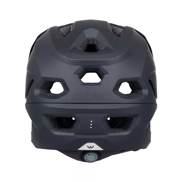 Kask downhillowy full face W-TEC Calheto ∙ odpinany regulowany daszek ∙ wentylacja 16 otworów ∙ wyjmowana wyściółka - Black Neon