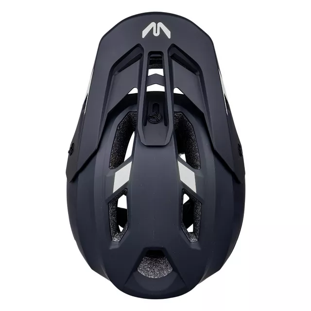 Kask downhillowy full face W-TEC Calheto ∙ odpinany regulowany daszek ∙ wentylacja 16 otworów ∙ wyjmowana wyściółka - Black Neon