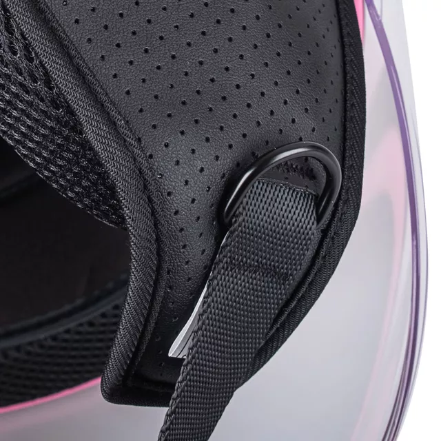 Różowy otwarty kask motocyklowy W-TEC Bareiro Fuchsia ∙ podnoszony wizjer ∙ wyjmowana wyściółka ∙ zapięcie mikrometryczne