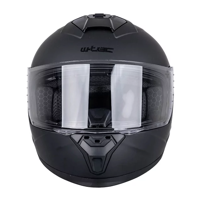Kask integralny dziecięcy W-TEC Basmeck ∙ homologacja ∙ ABS ∙ zamykana wentylacja ∙ wyjmowana wyściółka ∙ zapięcie mikrometryczne - błyszczący biały