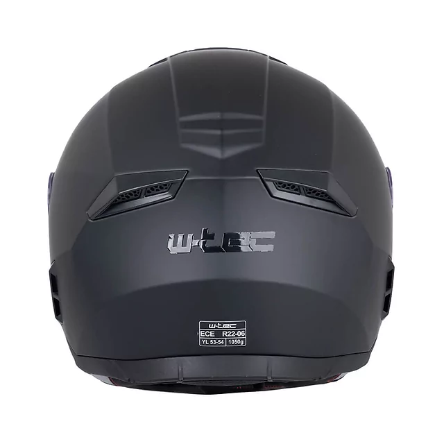 Kask integralny dziecięcy W-TEC Basmeck ∙ homologacja ∙ ABS ∙ zamykana wentylacja ∙ wyjmowana wyściółka ∙ zapięcie mikrometryczne - błyszczący biały