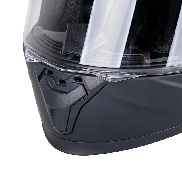 Kask integralny dziecięcy W-TEC Basmeck ∙ homologacja ∙ ABS ∙ zamykana wentylacja ∙ wyjmowana wyściółka ∙ zapięcie mikrometryczne - błyszczący biały
