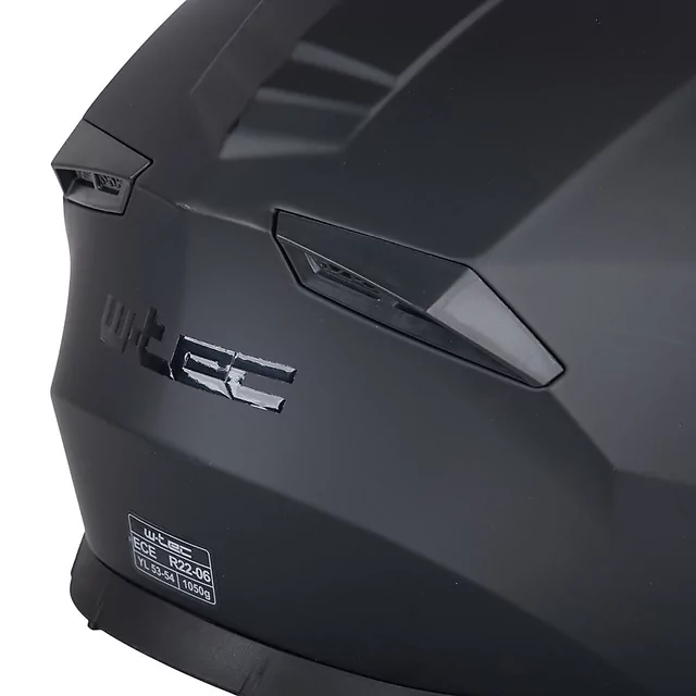 Kask integralny dziecięcy W-TEC Basmeck ∙ homologacja ∙ ABS ∙ zamykana wentylacja ∙ wyjmowana wyściółka ∙ zapięcie mikrometryczne - błyszczący biały