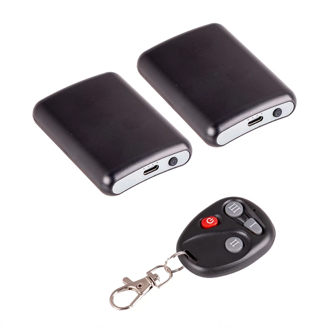 Ogrzewane skarpety podkolanówki W-TEC Tarviso ∙ włókna węglowe ∙ pilot z karabińczykiem ∙ USB-C ładowanie ∙ unisex