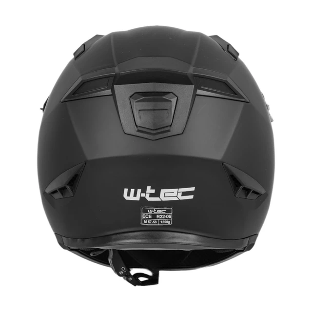Kask motocyklowy modułowy W-TEC Badalone ∙ 3w1 ∙ zdejmowany daszek ∙ osłona przeciwsłoneczna ∙ kompatybilny z interkomem - Czarny matowy